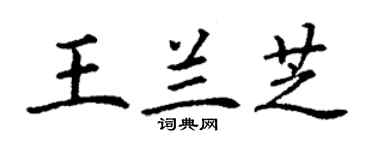 丁谦王兰芝楷书个性签名怎么写