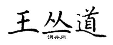 丁谦王丛道楷书个性签名怎么写