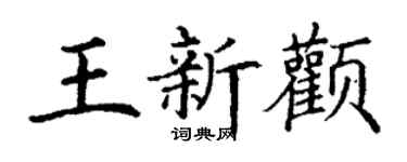 丁谦王新颧楷书个性签名怎么写