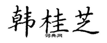 丁谦韩桂芝楷书个性签名怎么写