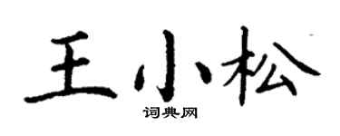 丁谦王小松楷书个性签名怎么写