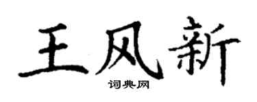 丁谦王风新楷书个性签名怎么写