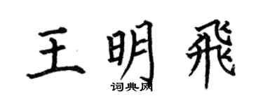 何伯昌王明飞楷书个性签名怎么写