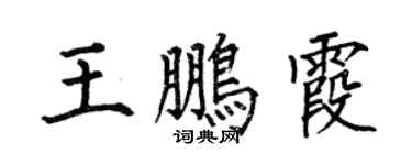 何伯昌王鹏霞楷书个性签名怎么写