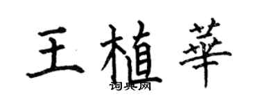 何伯昌王植华楷书个性签名怎么写