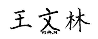 何伯昌王文林楷书个性签名怎么写