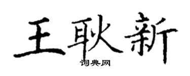 丁谦王耿新楷书个性签名怎么写