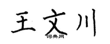 何伯昌王文川楷书个性签名怎么写