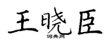 丁谦王晓臣楷书个性签名怎么写