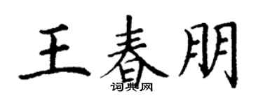 丁谦王春朋楷书个性签名怎么写