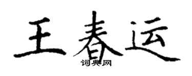 丁谦王春运楷书个性签名怎么写