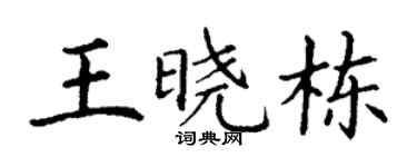 丁谦王晓栋楷书个性签名怎么写