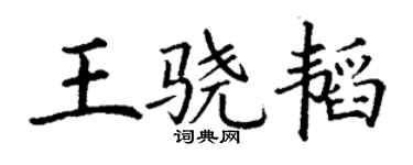 丁谦王骁韬楷书个性签名怎么写