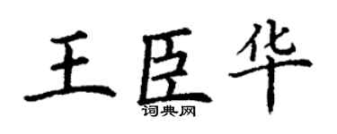 丁谦王臣华楷书个性签名怎么写