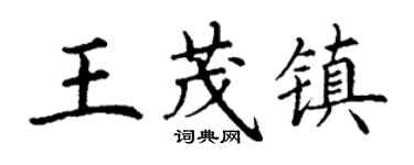 丁谦王茂镇楷书个性签名怎么写