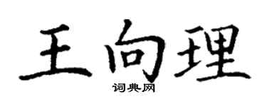 丁谦王向理楷书个性签名怎么写