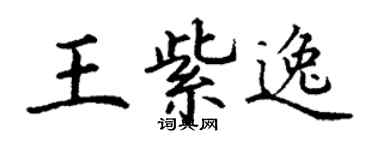 丁谦王紫逸楷书个性签名怎么写