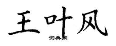 丁谦王叶风楷书个性签名怎么写