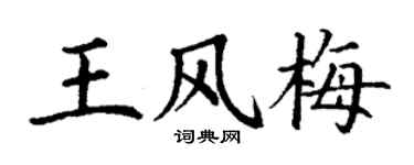 丁谦王风梅楷书个性签名怎么写