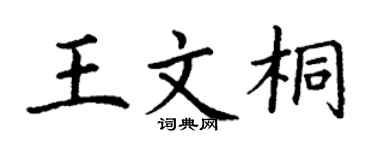 丁谦王文桐楷书个性签名怎么写