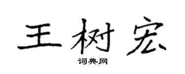 袁强王树宏楷书个性签名怎么写