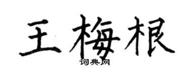 何伯昌王梅根楷书个性签名怎么写