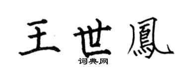 何伯昌王世凤楷书个性签名怎么写