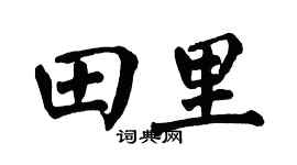 翁闿运田里楷书个性签名怎么写