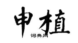 翁闿运申植楷书个性签名怎么写