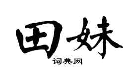 翁闿运田妹楷书个性签名怎么写