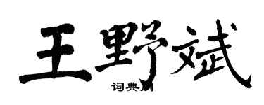 翁闿运王野斌楷书个性签名怎么写