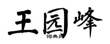 翁闿运王园峰楷书个性签名怎么写