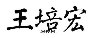 翁闿运王培宏楷书个性签名怎么写