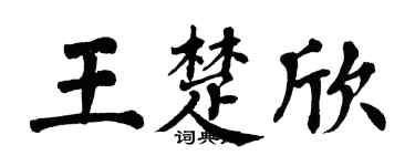 翁闿运王楚欣楷书个性签名怎么写