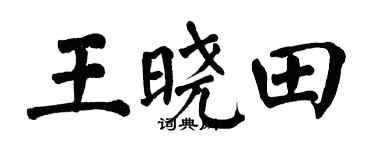 翁闿运王晓田楷书个性签名怎么写