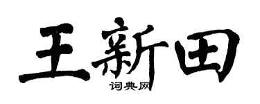 翁闿运王新田楷书个性签名怎么写