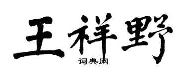 翁闿运王祥野楷书个性签名怎么写