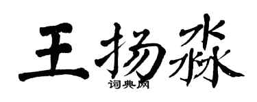 翁闿运王扬淼楷书个性签名怎么写