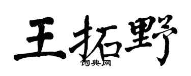 翁闿运王拓野楷书个性签名怎么写