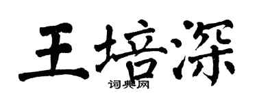 翁闿运王培深楷书个性签名怎么写