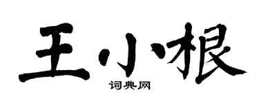 翁闿运王小根楷书个性签名怎么写