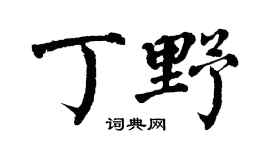 翁闿运丁野楷书个性签名怎么写