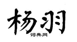 翁闿运杨羽楷书个性签名怎么写