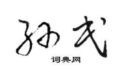 骆恒光孙民草书个性签名怎么写