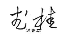 骆恒光武桂草书个性签名怎么写