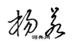 骆恒光杨若草书个性签名怎么写