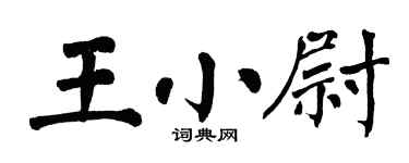 翁闿运王小尉楷书个性签名怎么写