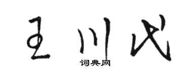 骆恒光王川代草书个性签名怎么写