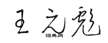 骆恒光王元彪草书个性签名怎么写