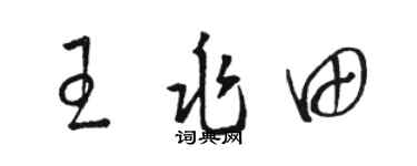 骆恒光王兆田草书个性签名怎么写